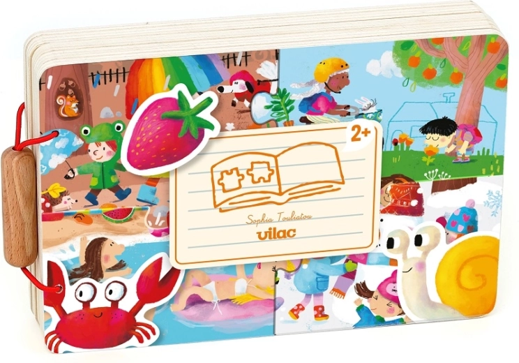 Vilac Holzbuch mit Puzzle „Vier Jahreszeiten“
