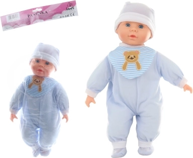 Babypuppe Junge mit Geräuschen 40 cm mit weichem Körper