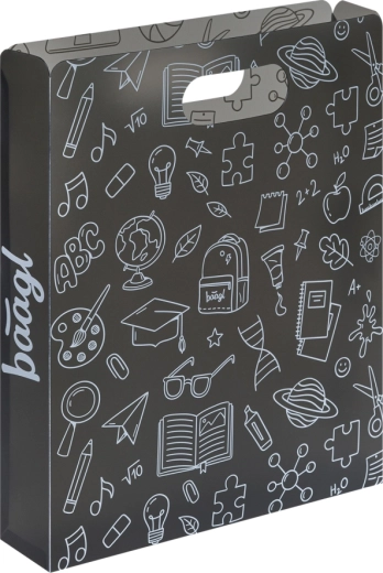 Baagl Kunststoffmappen für Schulhefte, grau