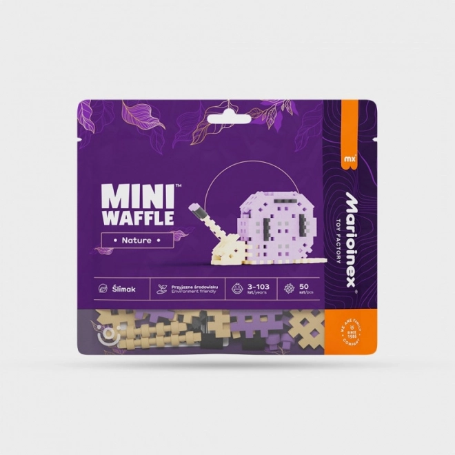 Mini Waffle Nature – Schnecke, 50 Teile