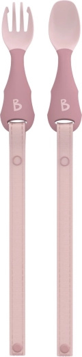 Bibado Handi Kinderbesteck mit Clip blush