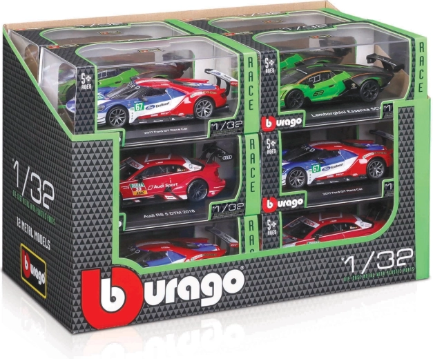 Bburago Rennwagen 1:32 – Modellmix im Display (12 Stk.)