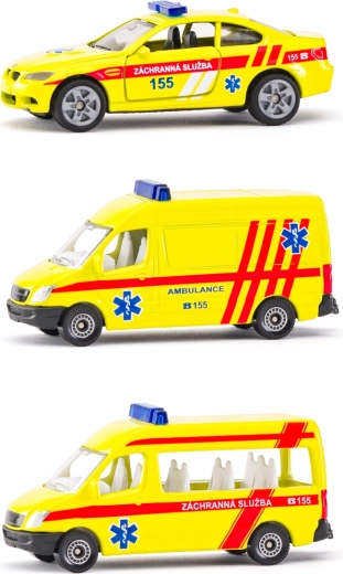 Siku tschechische Version Ambulanz-Set mit 3 Fahrzeugen