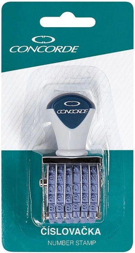 Nummernstempel CONCORDE 4 mm auf Blisterkarte