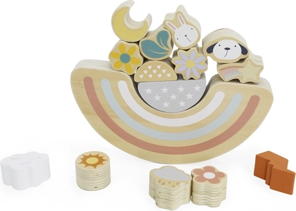 Babu Balancierspiel aus Holz Hund und Katze