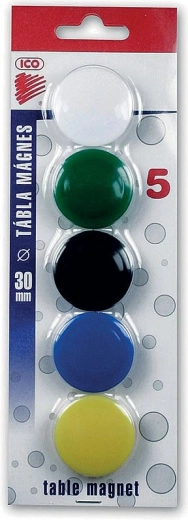Magnete 30 mm, 5 Stk – Farbmix