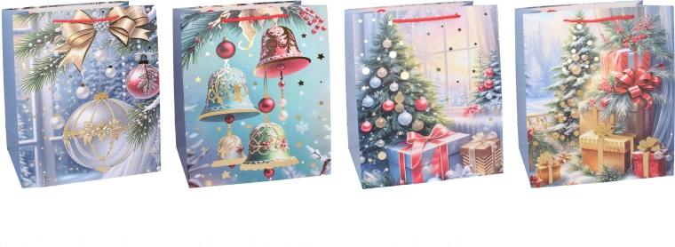Weihnachts-Geschenktüte S 23 × 18 × 10 cm - 1 Stück