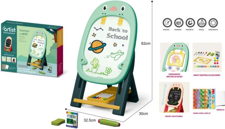 Grüne Zeichentafel für Kinder