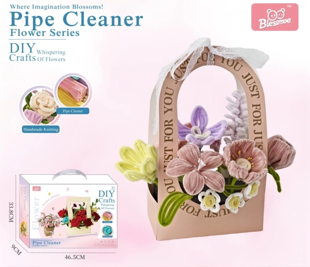 Kreatives DIY-Set zum Basteln eines Blumenstraußes für Kinder