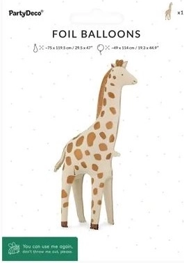 Stehender Folienballon Giraffe 49 × 114 cm