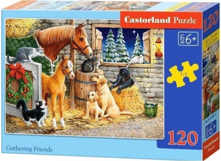 Kinderpuzzle Gathering Friends mit 120 Teilen