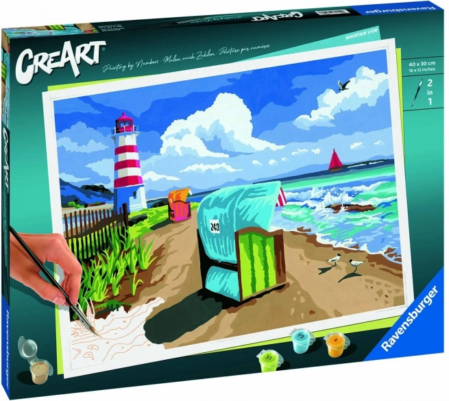 CreArt Urlaub an der Ostsee – Malen nach Zahlen (Premium Series B)