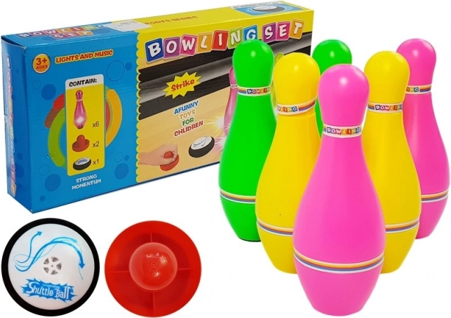 Farbiger Bowling-Set mit Lichteffekten