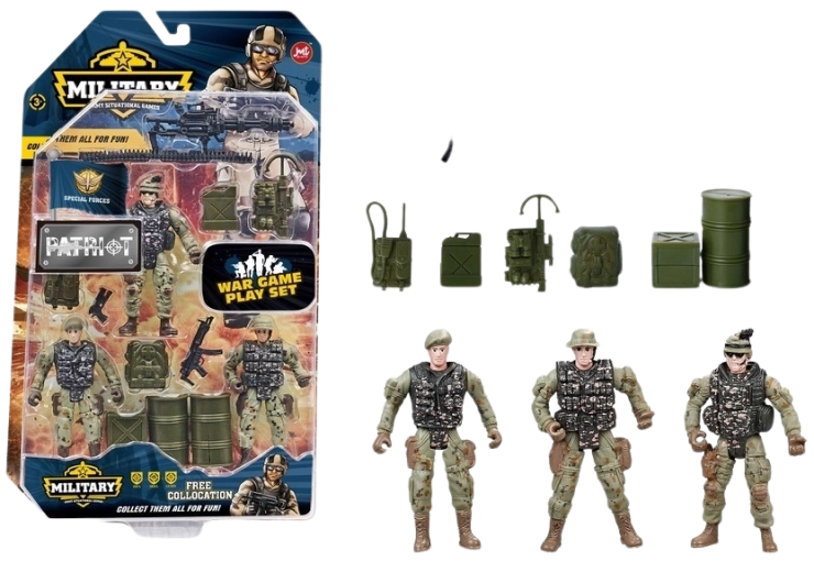 Soldaten mit Zubehör – Spielset für Kinder
