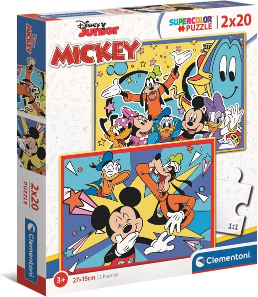 Clementoni Puzzle Mickey und Freunde 2x20 Teile