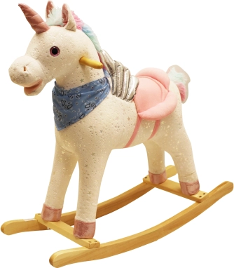 Schaukel-Einhorn mit Regenbogeneffekten 74 × 33 × 65 cm