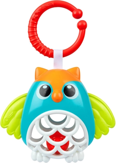 Chicco hängende Rassel-Eule mit C-Ring, 3M+