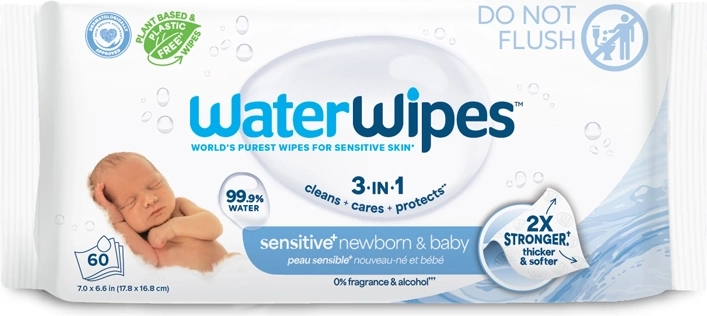 Feuchttücher WATERWIPES Newborn & Baby 3-in-1 60 Stk.