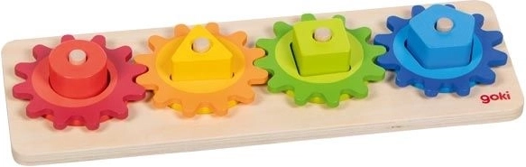 Goki hölzerne Sortierplatte mit Zahnrädern
