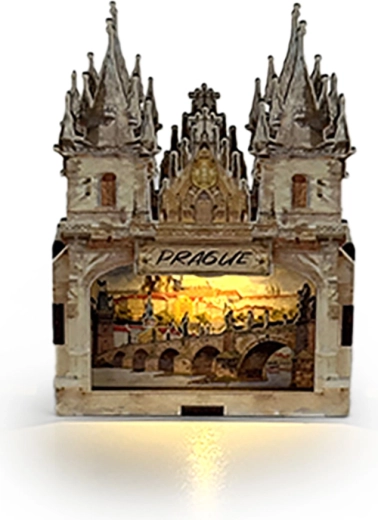 2Kids Toys 3D Holzmagnet Prag – Hradschin und Karlsbrücke - 1 Stück