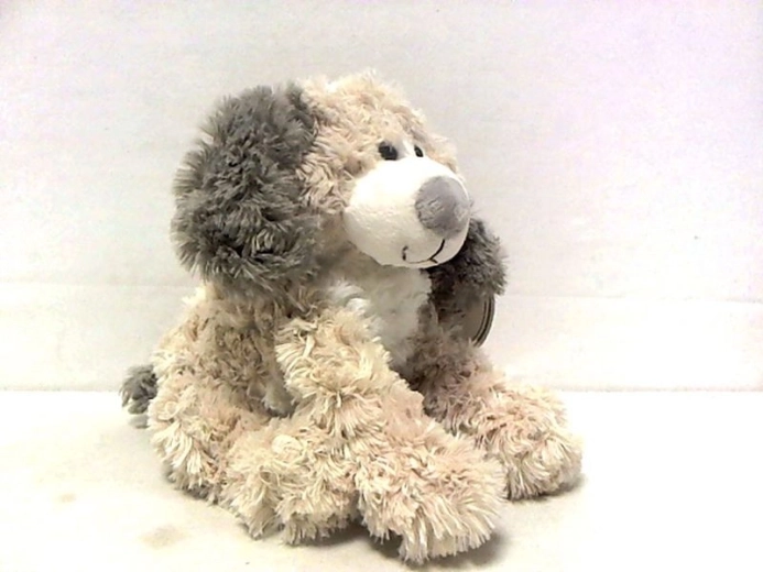 Plüschhund Addy mit weißem Bäuchlein, 20 cm, Ecru