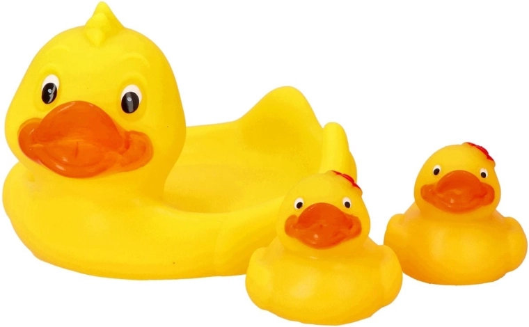 Badespielzeug und Seifenschale Moms Care Entchen – 3 Stück