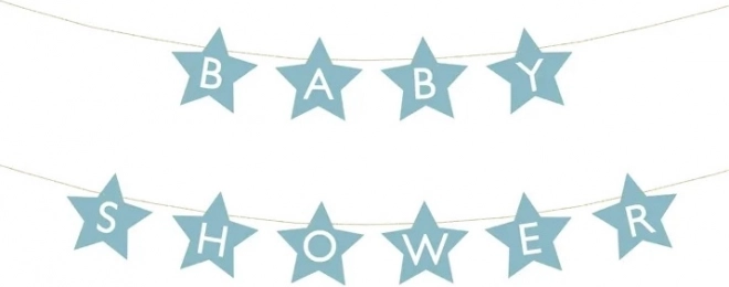 Banner für Babyparty mit Sternchen – Hellblau