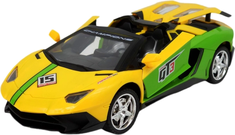 Ferngesteuertes Sport-Cabrio mit LED-Lichtern, gelb – 1 Stück