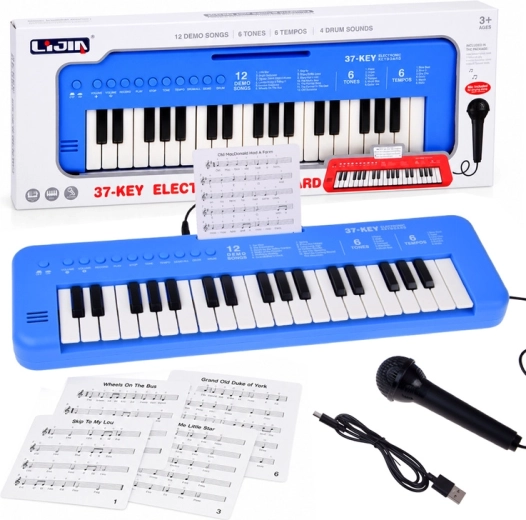 Elektronisches Kinder-Keyboard mit 37 Tasten und Mikrofon