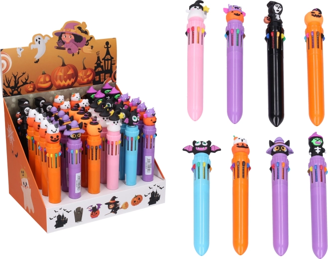 Mehrfarbiger Halloween-Kugelschreiber (10 Farben) – 1 Stück