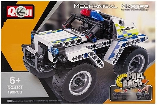 Konstruktionsbausatz Polizeiauto weiß - 1 Stück