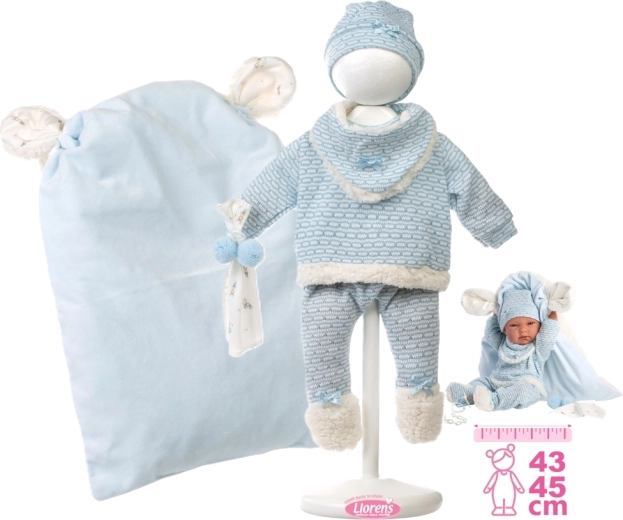 Kleidung für Babypuppe New Born 40–42 cm mit Zubehör – 5-teiliges Set