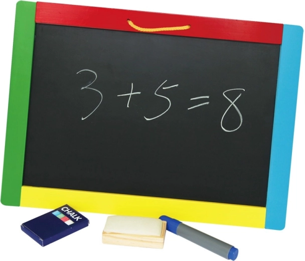 Beidseitige Hängeschreibtafel BABU für Kreide und Marker