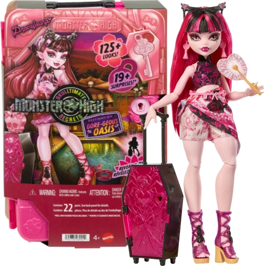 Monster High Draculaura Reiseset mit Überraschungen 28 cm
