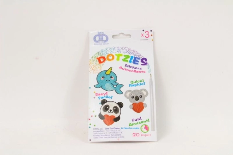 Diamond Dotz Love You Chums – Sticker-Set für Diamond Painting (3 Stück)