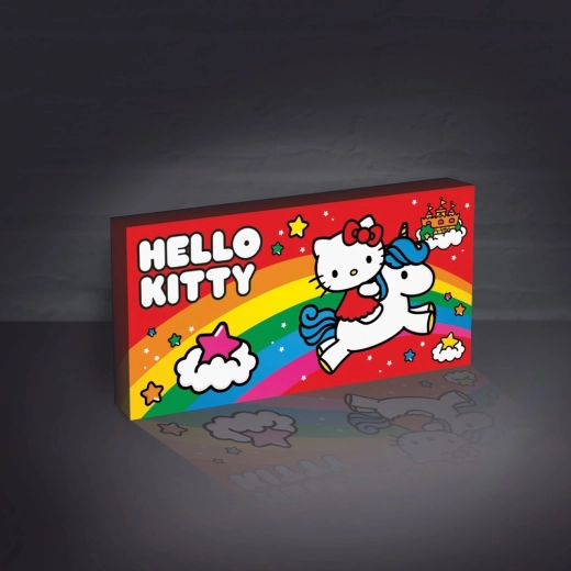 Hello Kitty leuchtendes Wandbild mit Einhorn