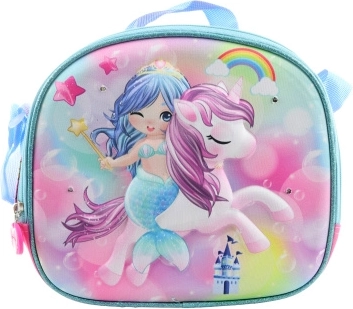 Umhängetasche mit Einhorn und Meerjungfrau mit Lichteffekt