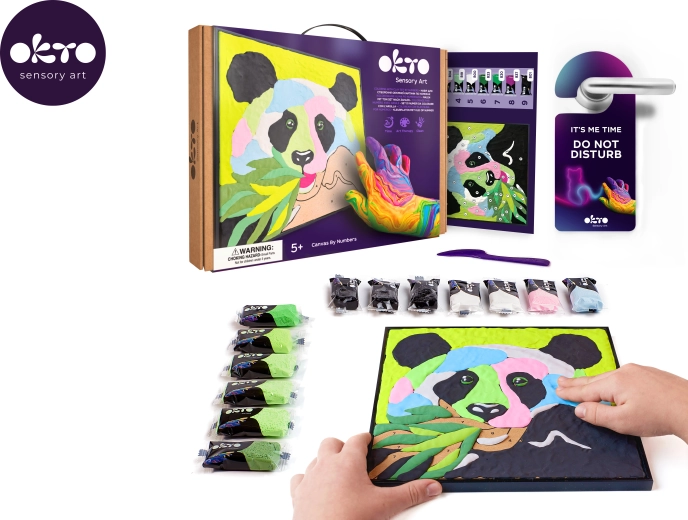 OKTO Panda Malset auf Leinwand 30x30 cm