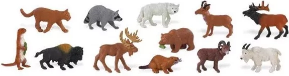 Safari Ltd Tiere Nordamerikas – Set mit 48 Miniaturen