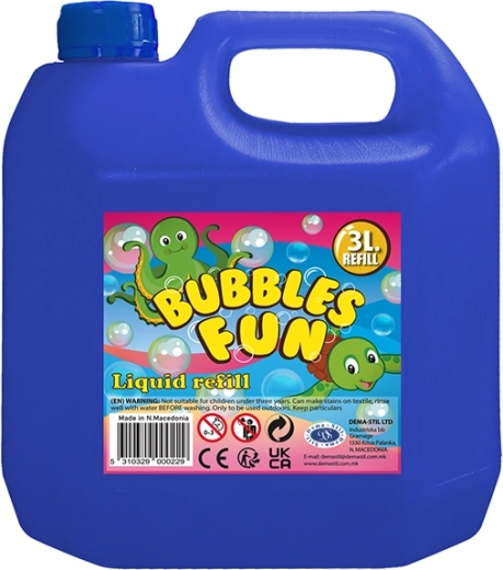 Seifenblasen-Nachfüllflüssigkeit 3 l im Kunststoffkanister