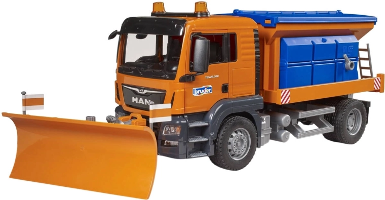 Bruder MAN TGS Winterdienstfahrzeug mit Streuer und Schneepflug 1:16