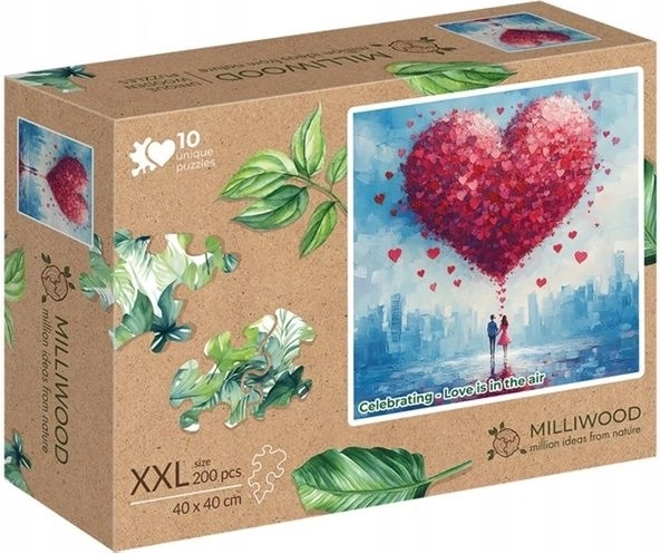 Milliwood Holzpuzzle XXL „Liebe liegt in der Luft“ – 200 Teile