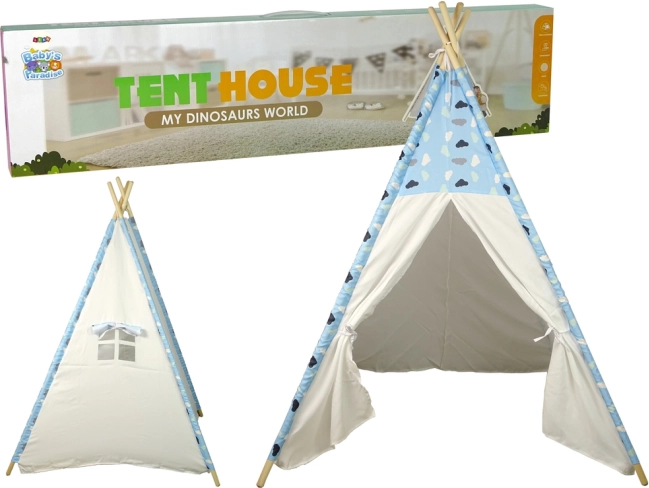 Kinder-Tipi mit Wolkenmotiv, wasserdichtes Zelt für Zimmer und Garten