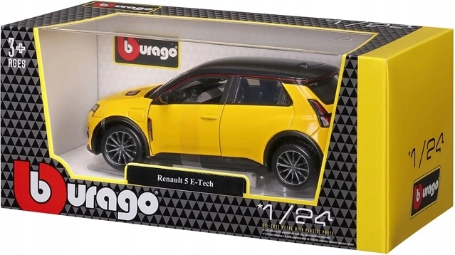 Bburago Renault 5 E‑Tech electric 1:24 gelbes Metallmodell