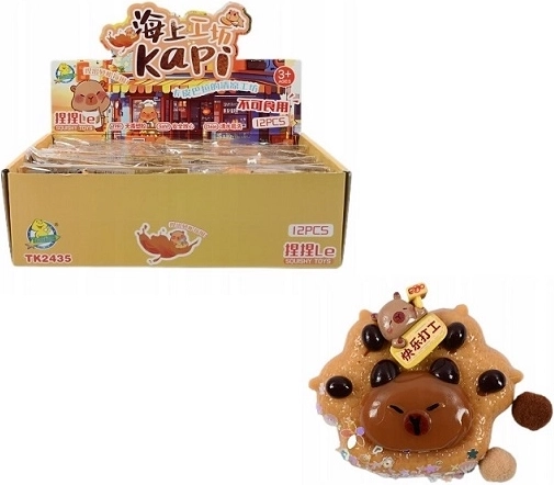 Capybara-Quetschspielzeug – Anti-Stress-Knautschspielzeug (12 Stk. im Display)