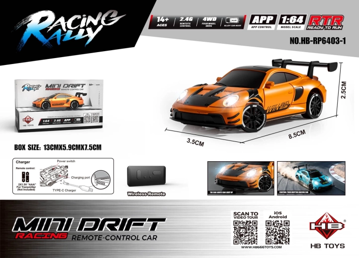 RC-Driftauto SmokeRacer, orange