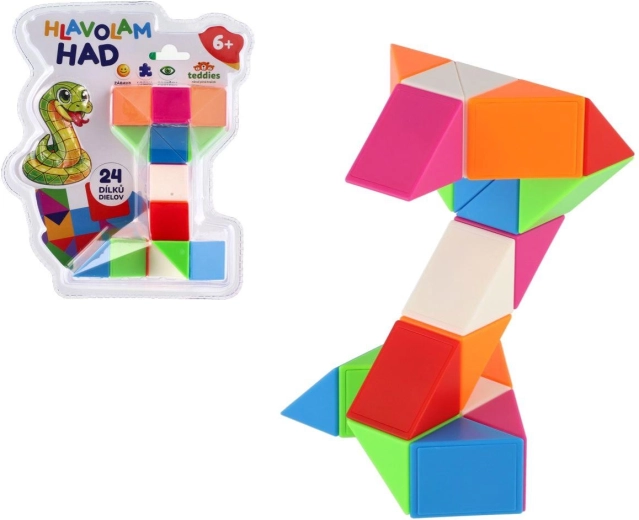 Schlangenpuzzle mit 24 drehbaren Teilen
