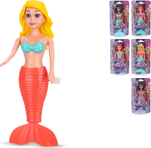 Mermaid Stars Puppe Meerjungfrau mit Aufziehmechanismus 18,5 cm