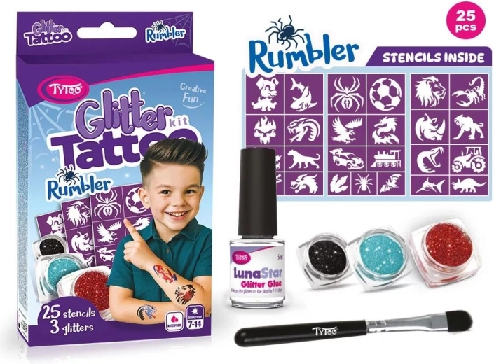 Rumbler Set glitzernder Kindertattoos