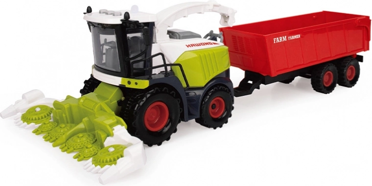 FARM SERVICE Mähdrescher mit Anhänger mit Lichtern und Geräuschen